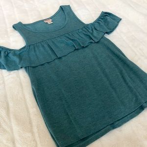 Cold Shoulder Ruffle Tank